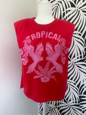 FARM Rio Red Muscle Top